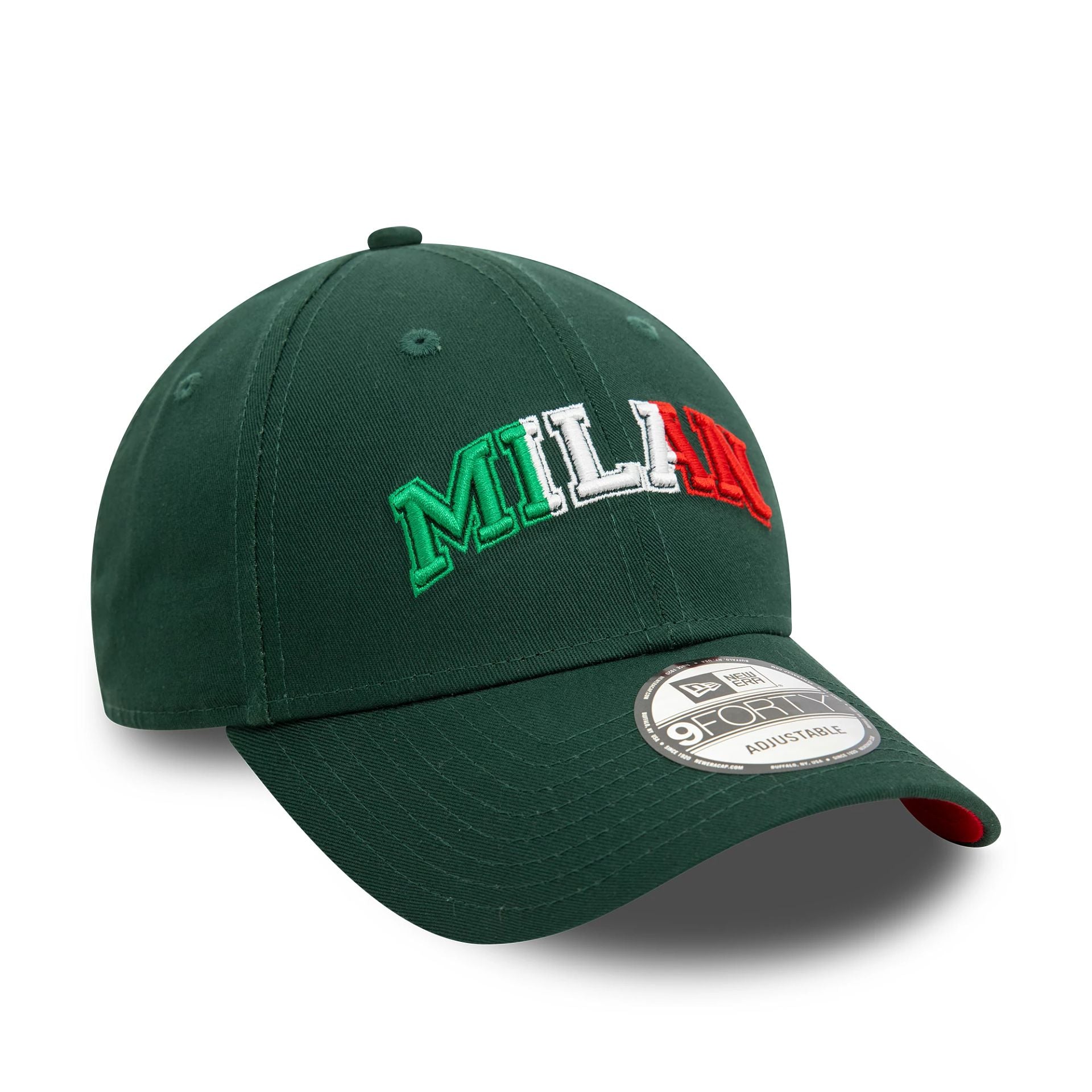 This is a AC Milan Flag Pack Italy Dark Green 9FORTY Adjustable Cap 4