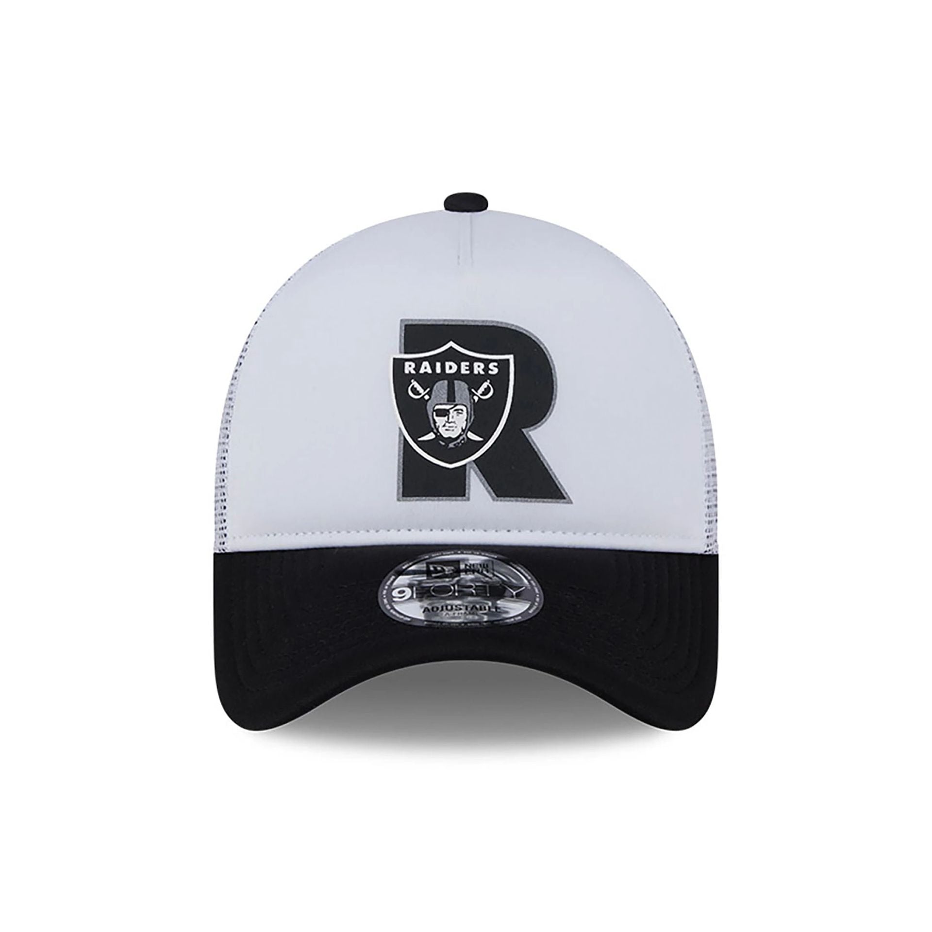 This is a Las Vegas Raiders City Originals White 9FORTY A-Frame Cap 4