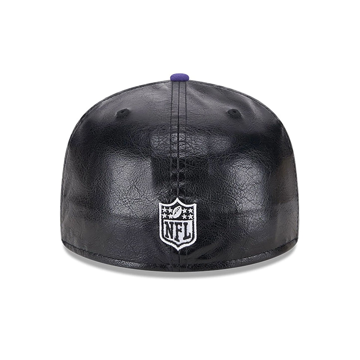 This is a Baltimore Ravens Faux Leather Crown Black 59FIFTY Fitted Cap 5