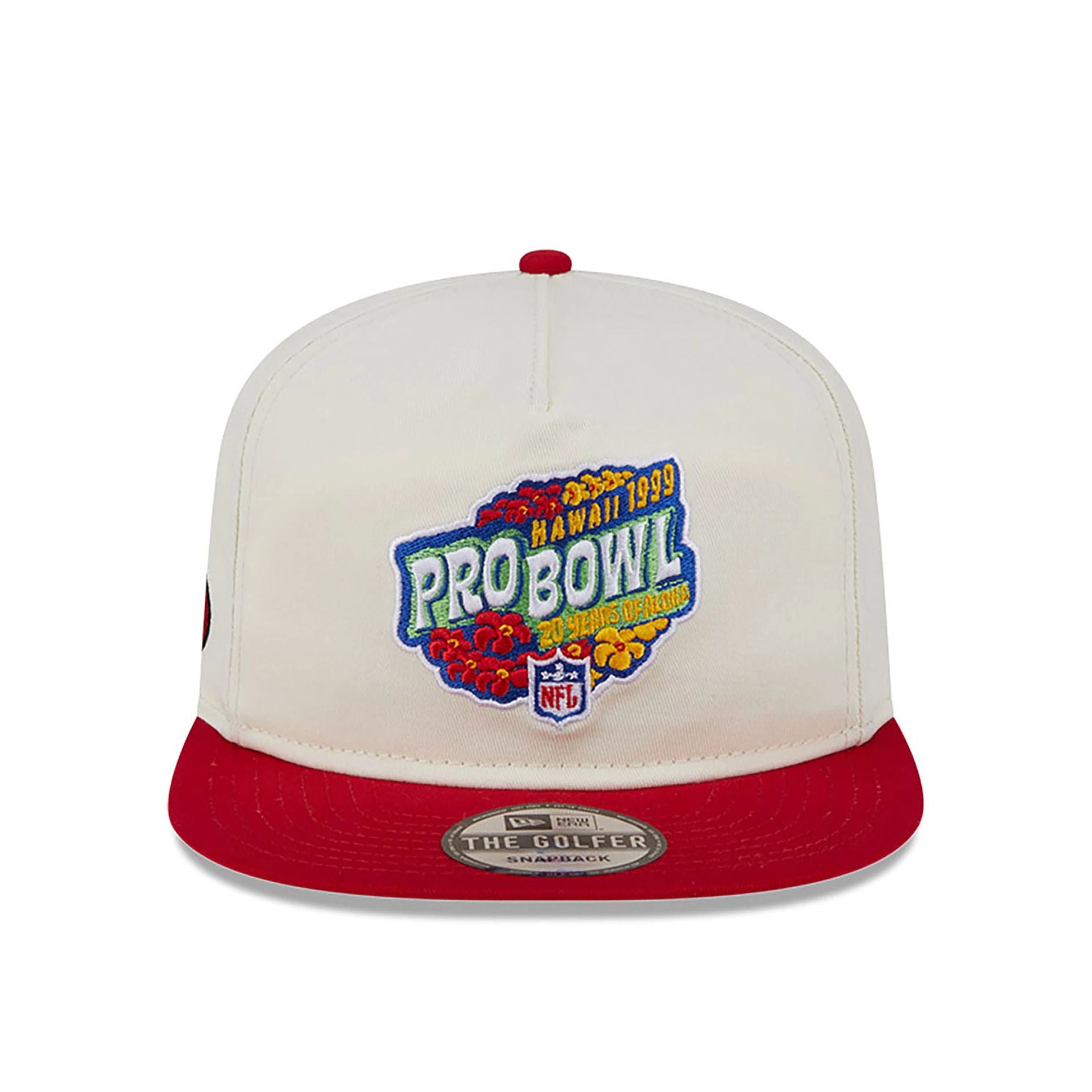 This is a San Francisco 49ers Pro Bowl Patch White Golfer Cap 4