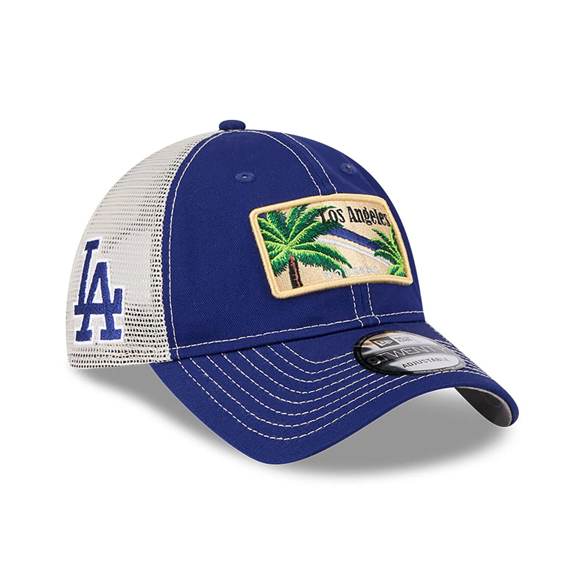 This is a LA Dodgers State Souvenir White 9TWENTY Adjustable Cap 1