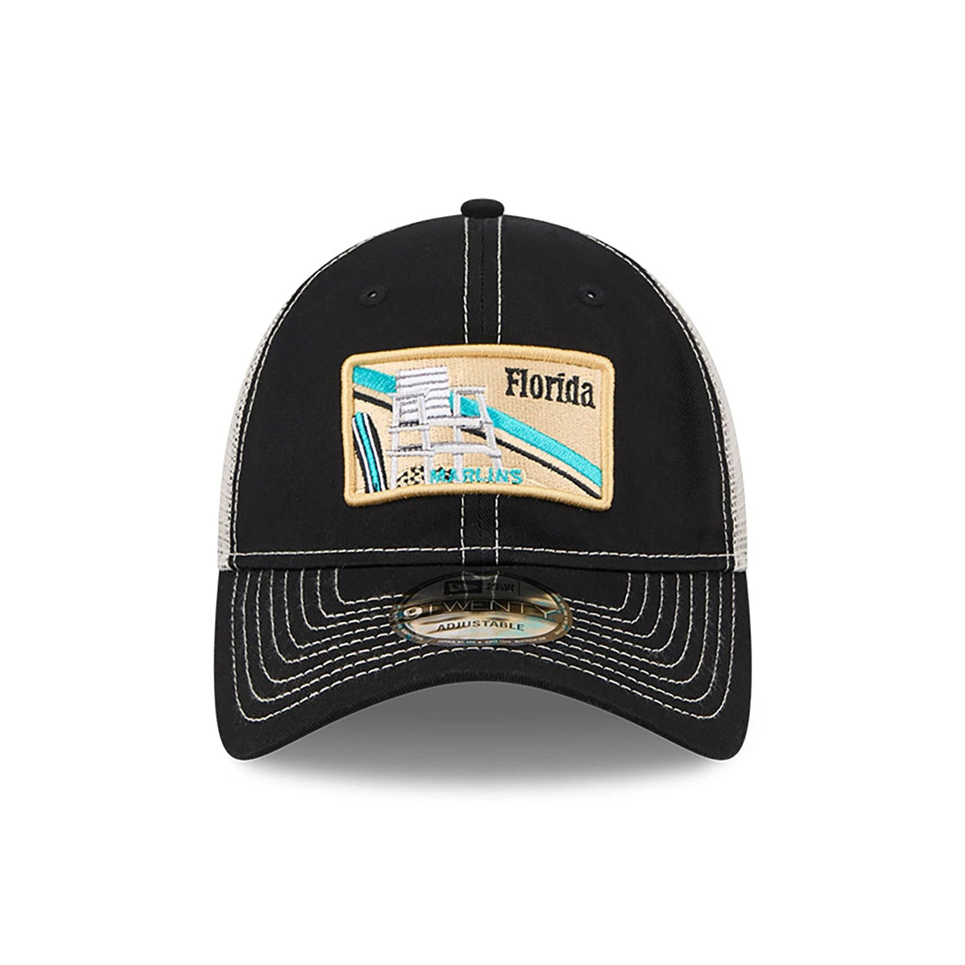 This is a Miami Marlins State Souvenir White 9TWENTY Adjustable Cap 3