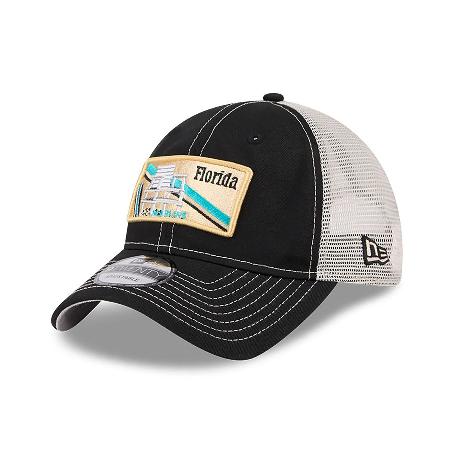 This is a Miami Marlins State Souvenir White 9TWENTY Adjustable Cap 4