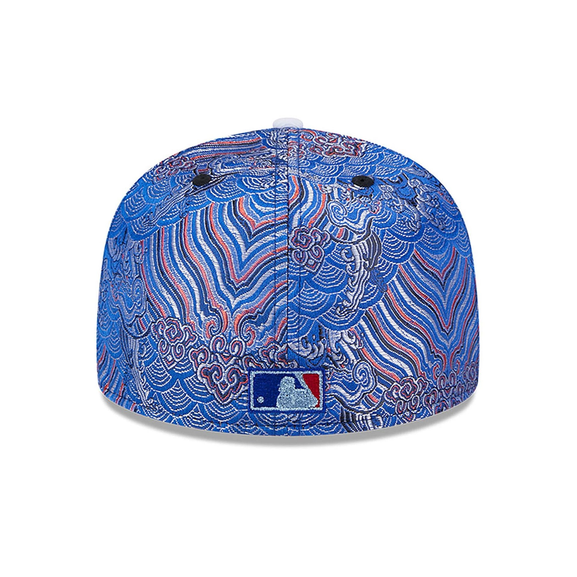 This is a Miami Marlins Wave Fill All Over Print Blue 59FIFTY Fitted Cap 5