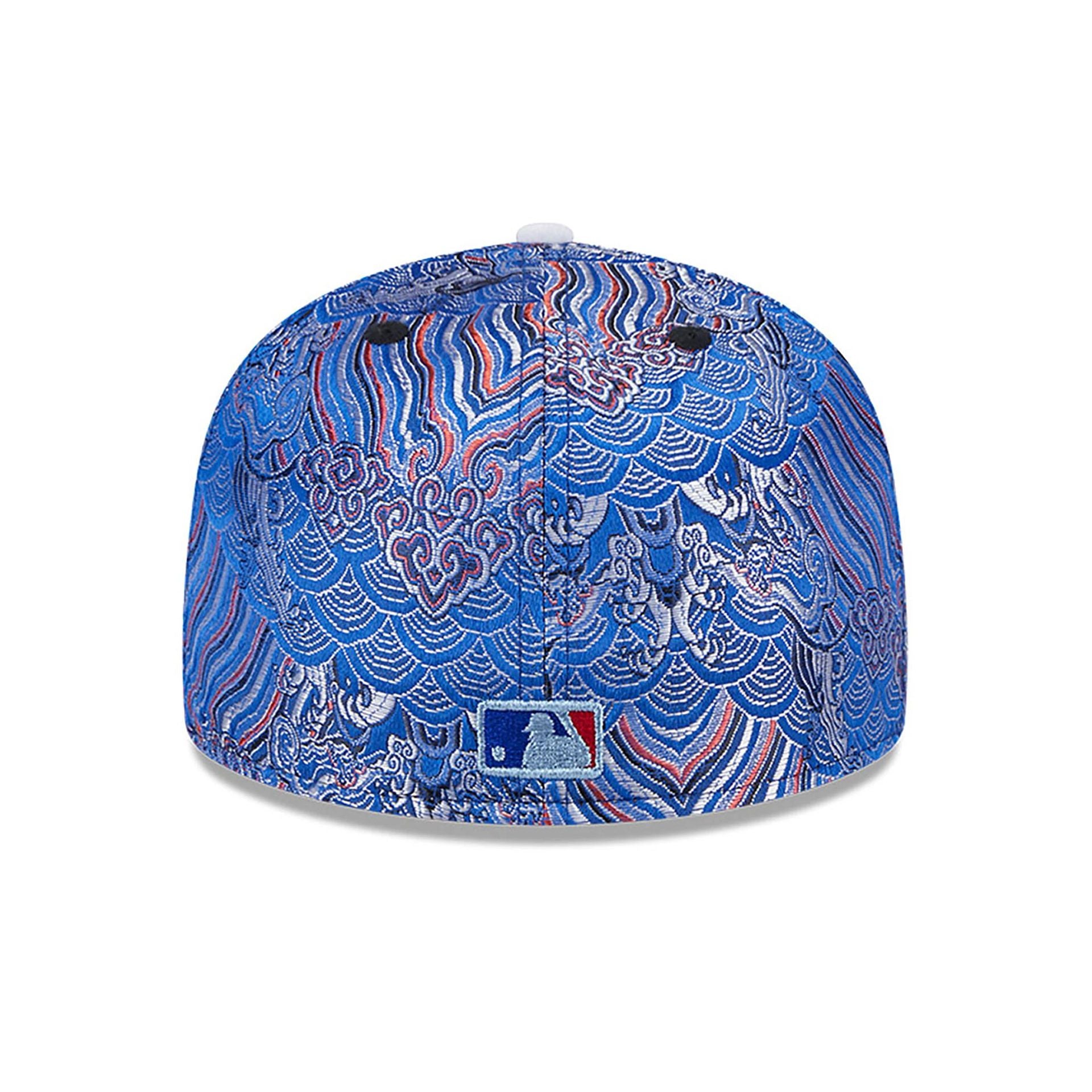 This is a Chicago White Sox Wave Fill All Over Print Blue 59FIFTY Fitted Cap 5