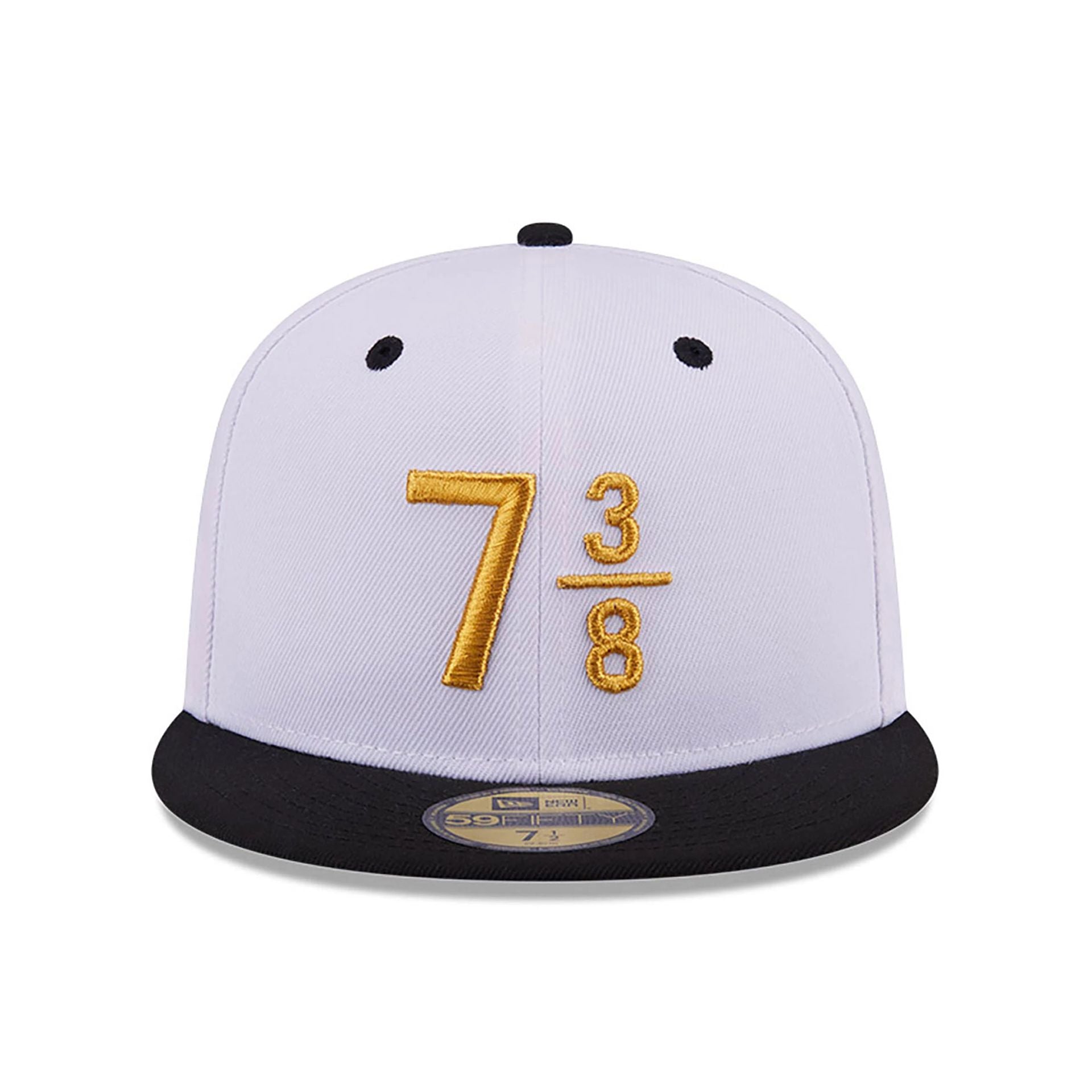 This is a New Era 59FIFTY Day 7 3/8 White 59FIFTY Fitted Cap 3