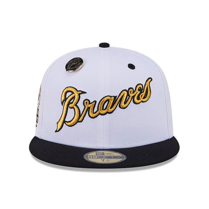 This is a Atlanta Braves 59FIFTY Day White 59FIFTY Fitted Cap 3