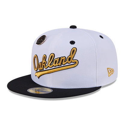 This is a Oakland Athletics 59FIFTY Day White 59FIFTY Fitted Cap 4