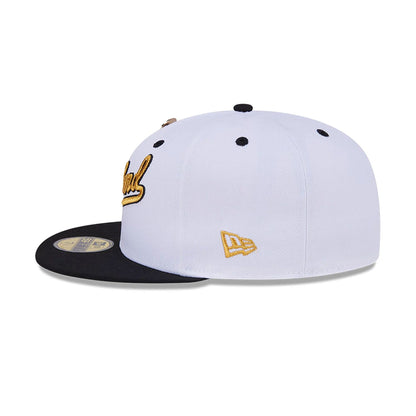 This is a Oakland Athletics 59FIFTY Day White 59FIFTY Fitted Cap 3