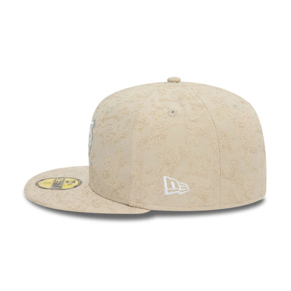 This is a New Era Cherry Blossom Love Light Beige 59FIFTY Fitted Cap 6