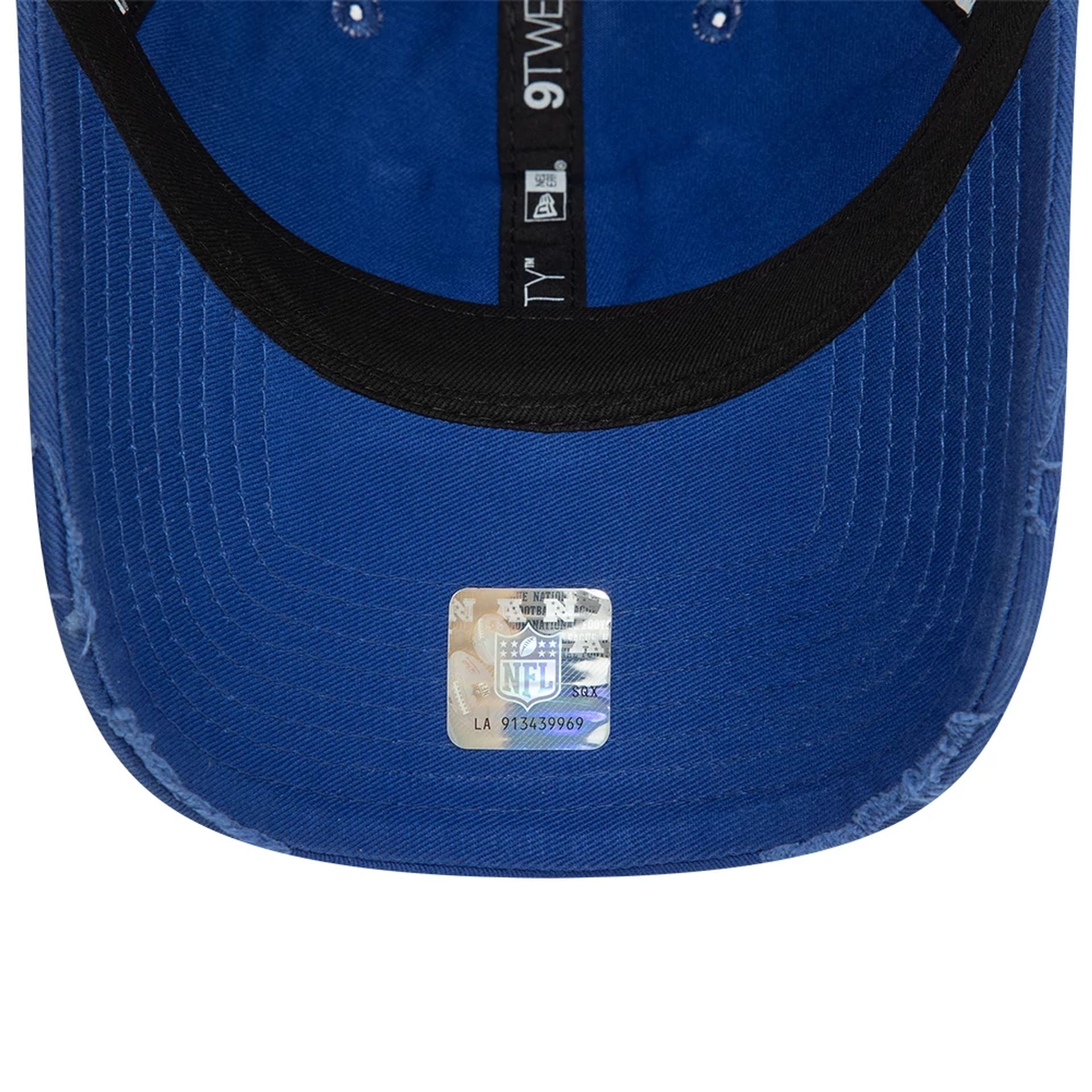 This is a New York Giants NFL Distressed Blue 9TWENTY Adjustable Cap 5