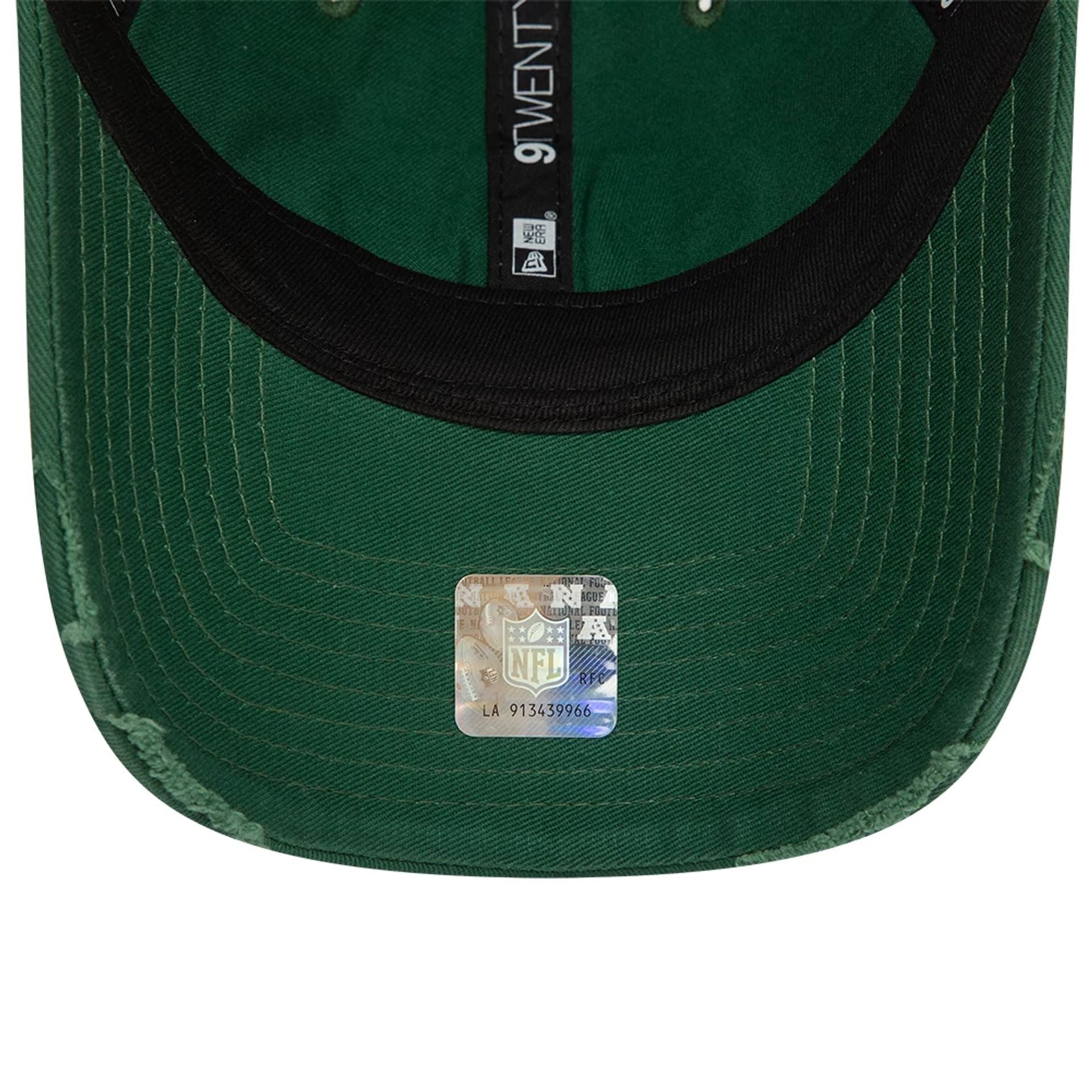 This is a New York Jets NFL Distressed Green 9TWENTY Adjustable Cap 5