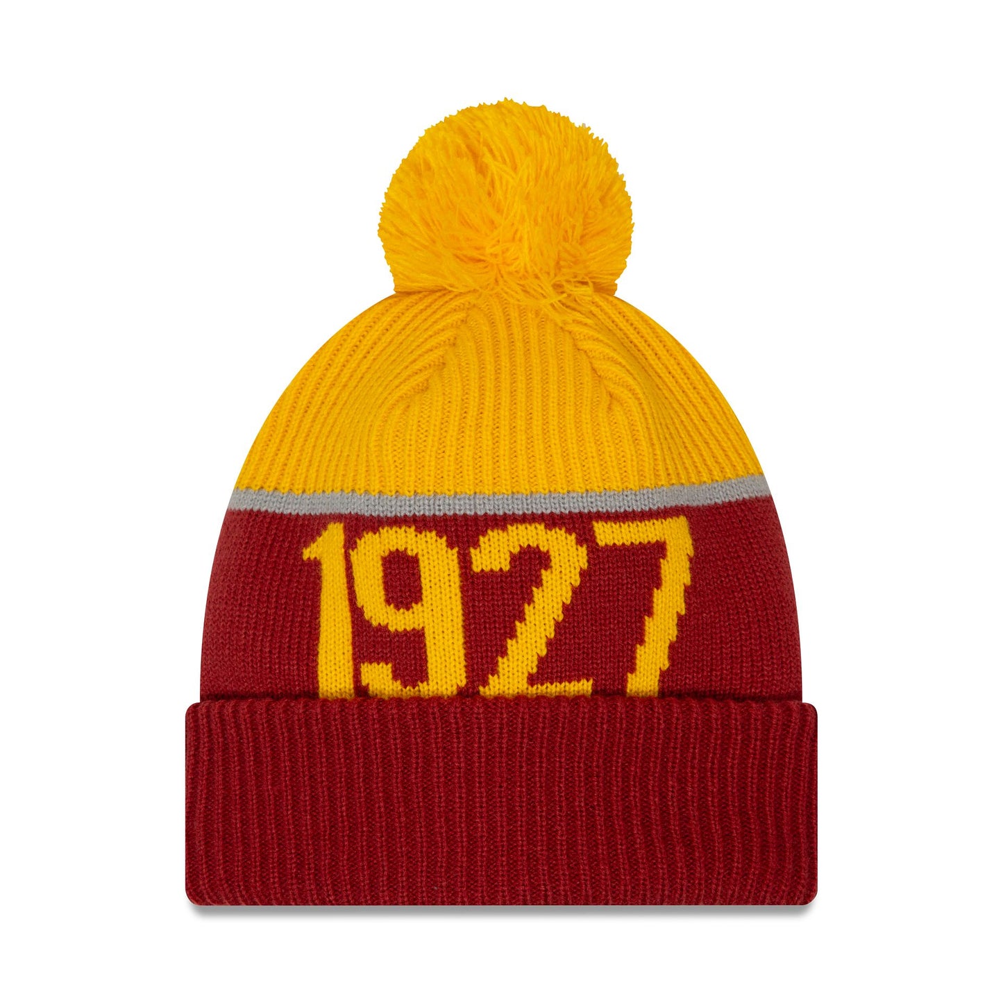 This is a AS Roma Sport Dark Red Bobble Knit Beanie Hat 2