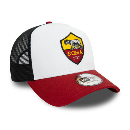 This is a AS Roma Core White 9FORTY E-Frame Adjustable Trucker Cap 3