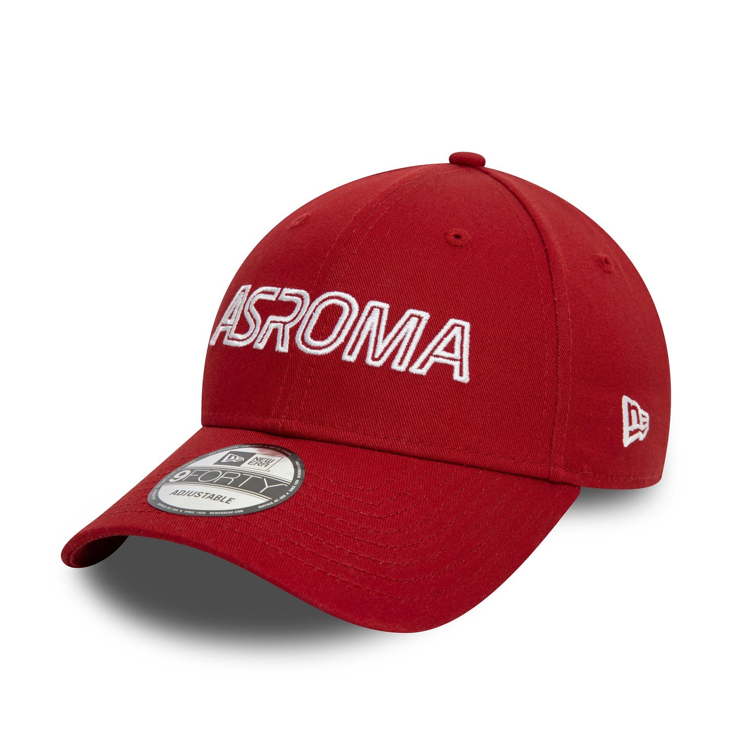 This is a AS Roma Wordmark Dark Red 9FORTY Adjustable Cap 3