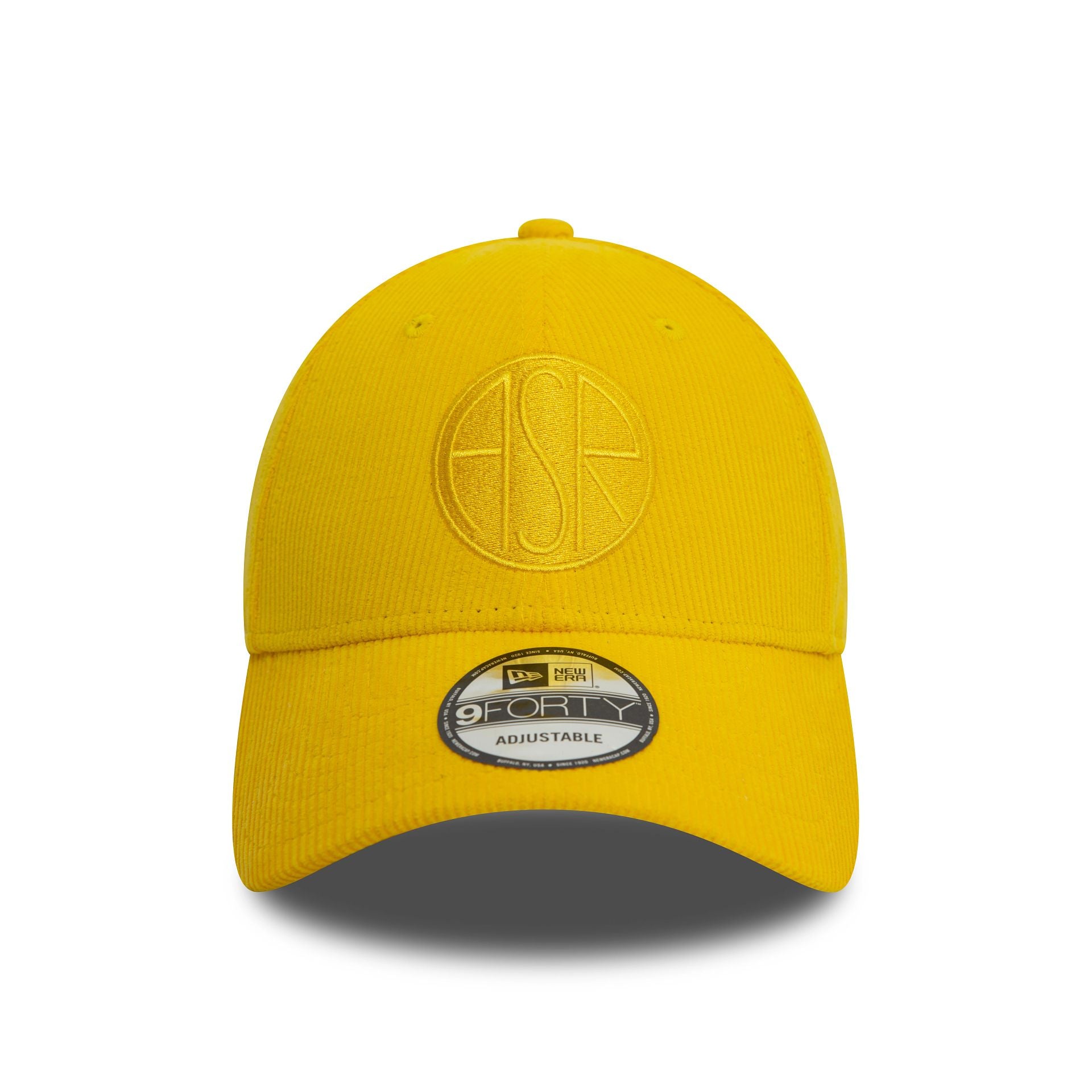 This is a AS Roma Cord Tonal Yellow 9FORTY Adjustable Cap 3