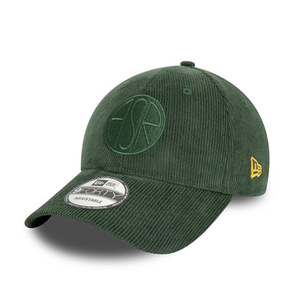 This is a AS Roma Cord Tonal Dark Green 9FORTY Adjustable Cap 1