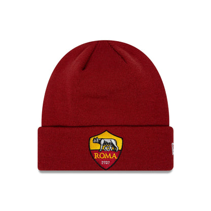 This is a AS Roma Core Dark Red Cuff Knit Beanie Hat 1