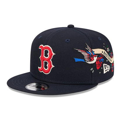 This is a Boston Red Sox City Art Black 9FIFTY Snapback Cap 1