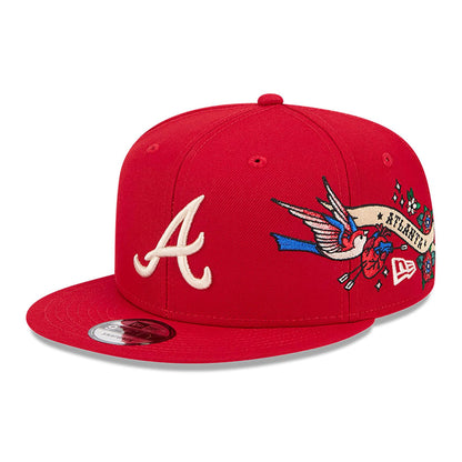 This is a Atlanta Braves City Art Black 9FIFTY Snapback Cap 1