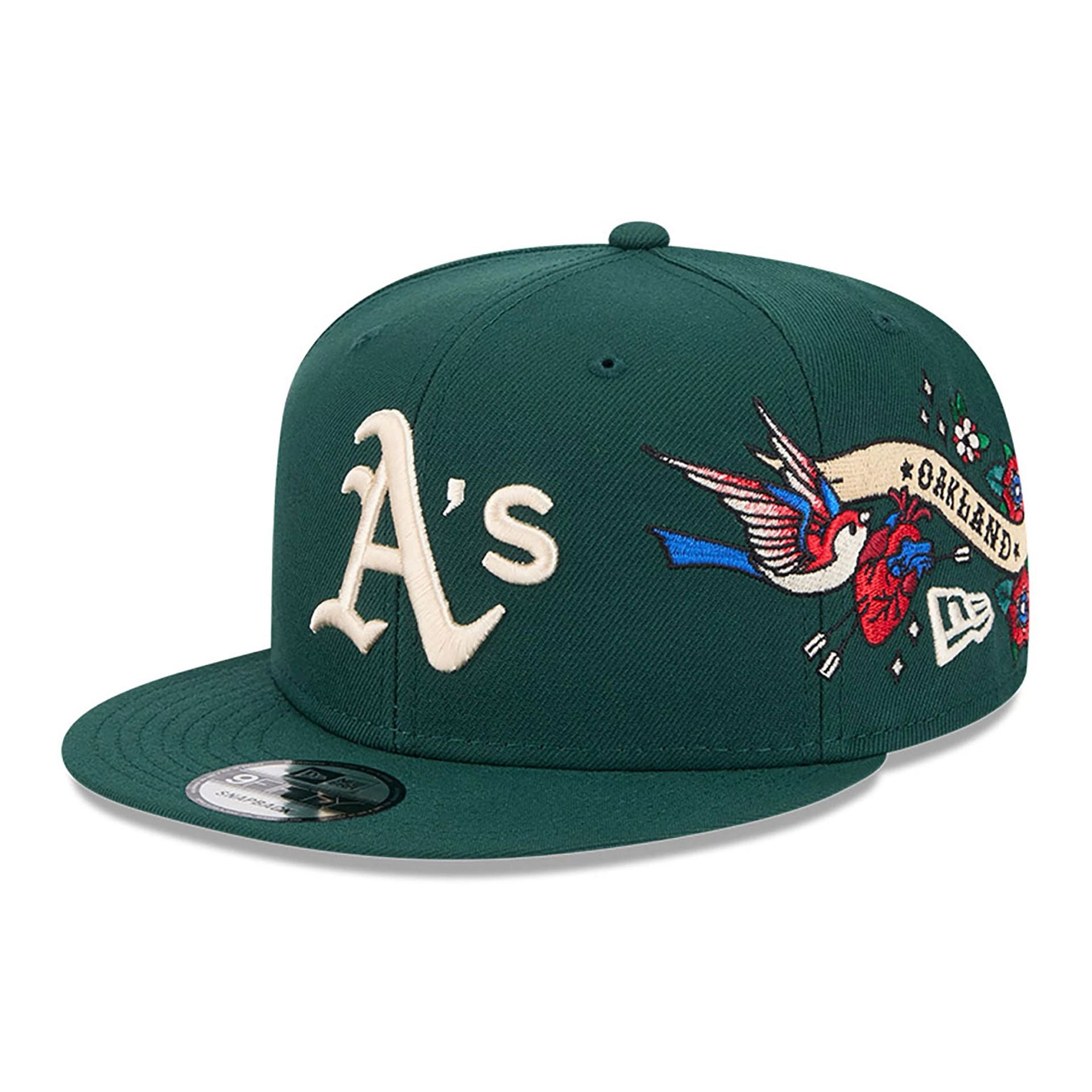 This is a Oakland Athletics City Art Black 9FIFTY Snapback Cap 1