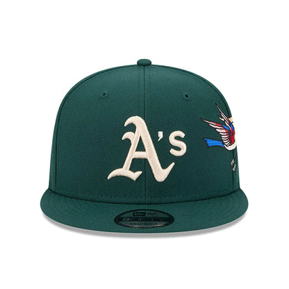 This is a Oakland Athletics City Art Black 9FIFTY Snapback Cap 3