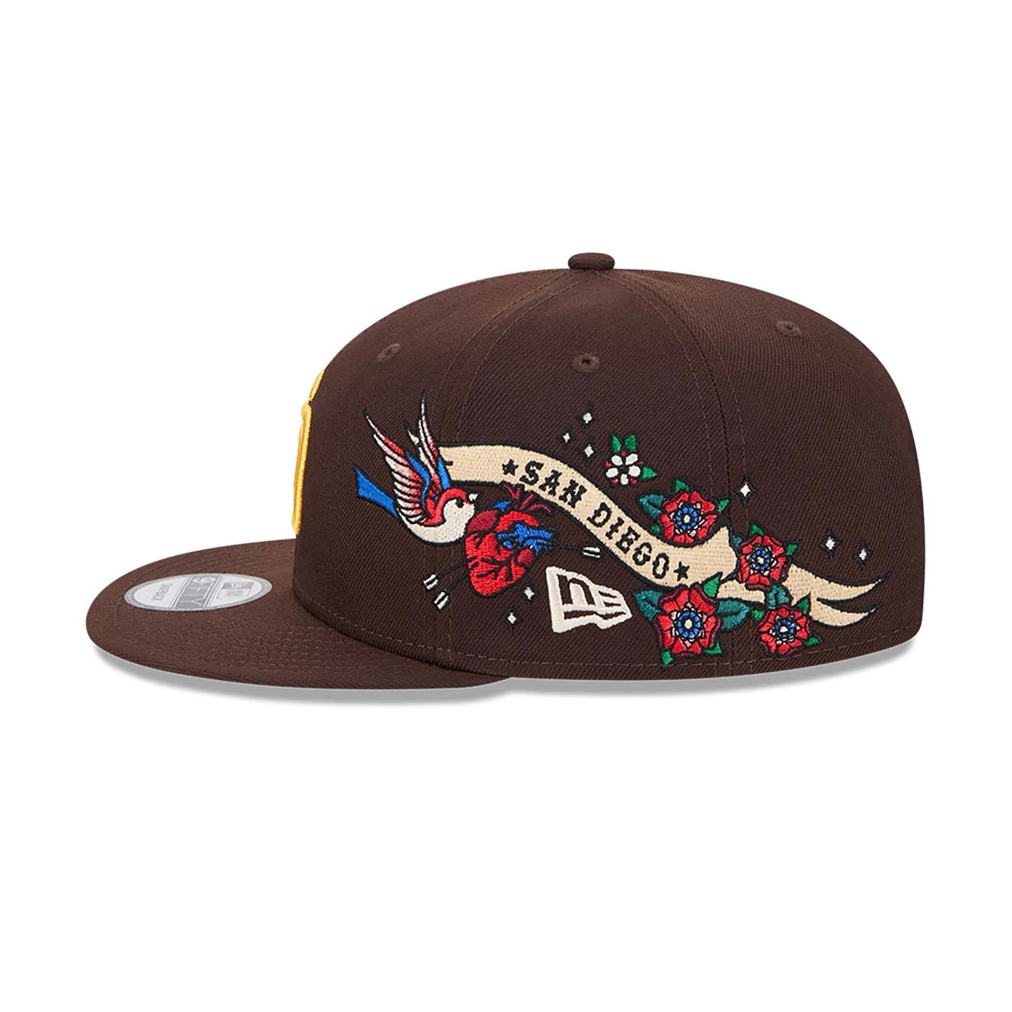 This is a San Diego Padres City Art Black 9FIFTY Snapback Cap 7