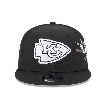 This is a Kansas City Chiefs City Art Black 9FIFTY Snapback Cap 6