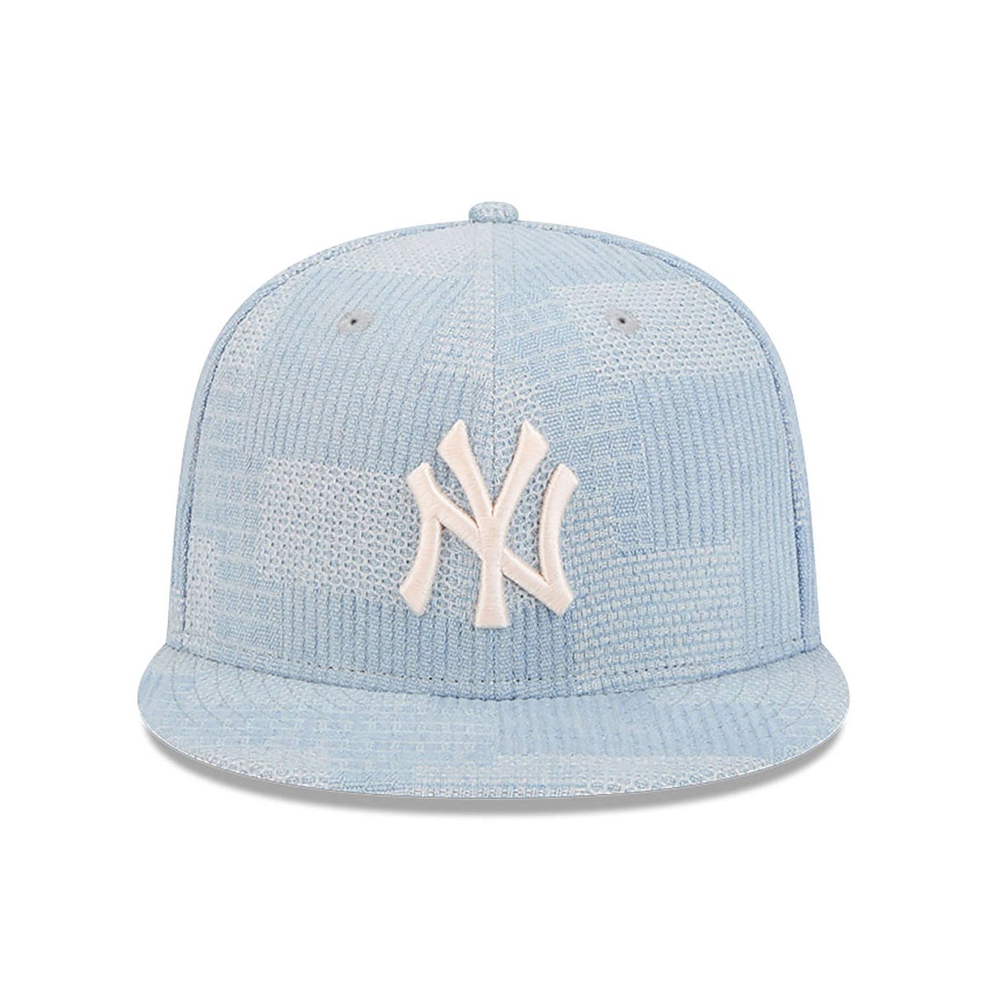 This is a New York Yankees Denim Patchwork Open Blue 9FIFTY Snapback Cap 3