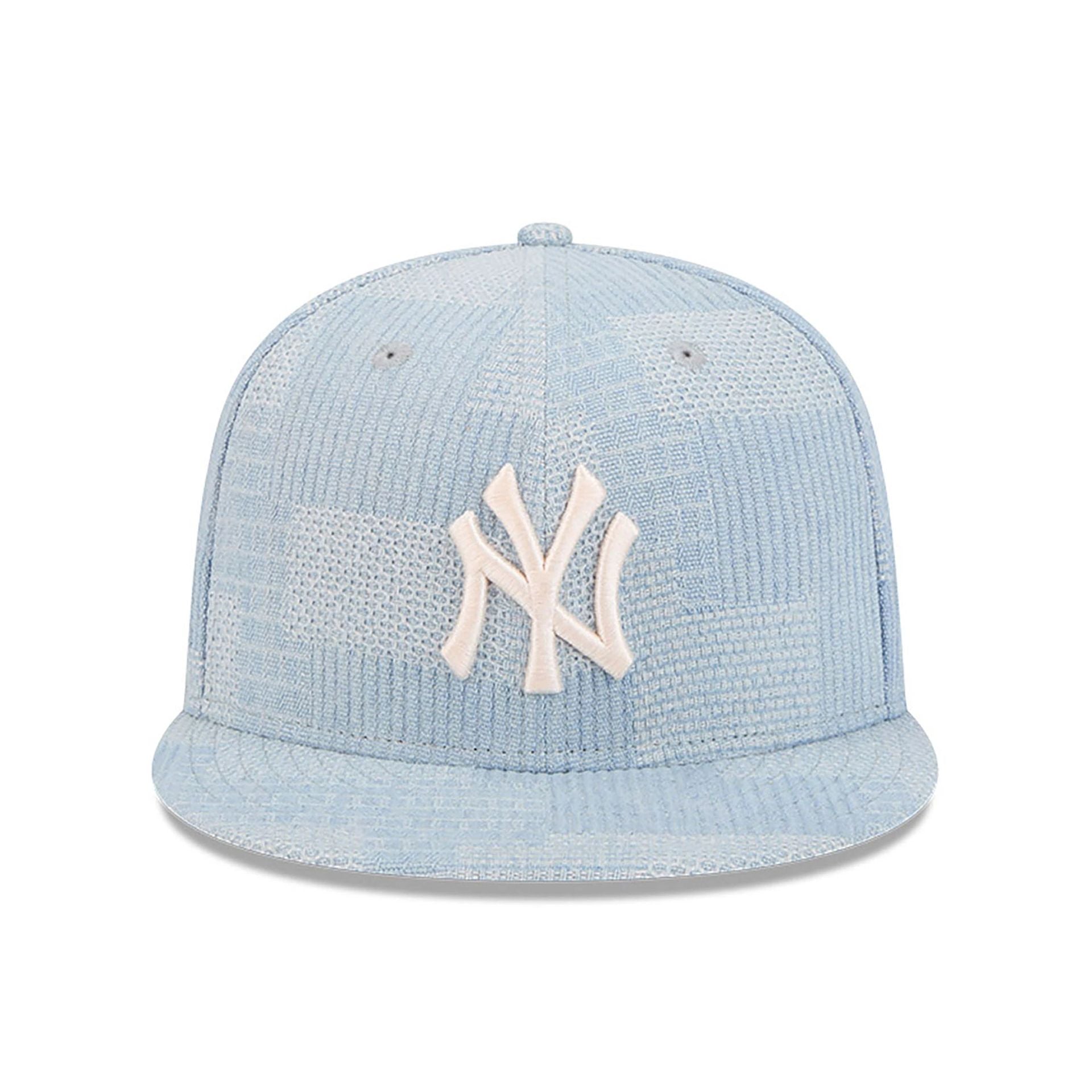 This is a New York Yankees Denim Patchwork Open Blue 9FIFTY Snapback Cap 3