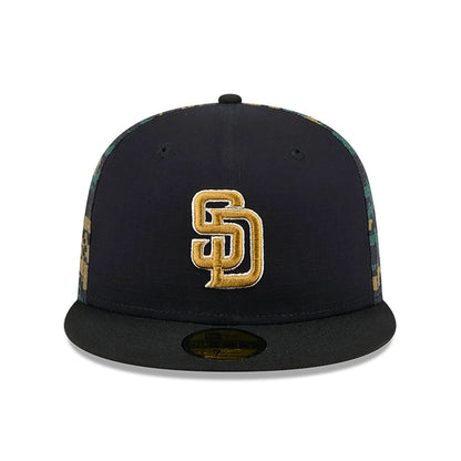 This is a San Diego Padres Digi Camo Black 59FIFTY Fitted Cap 3