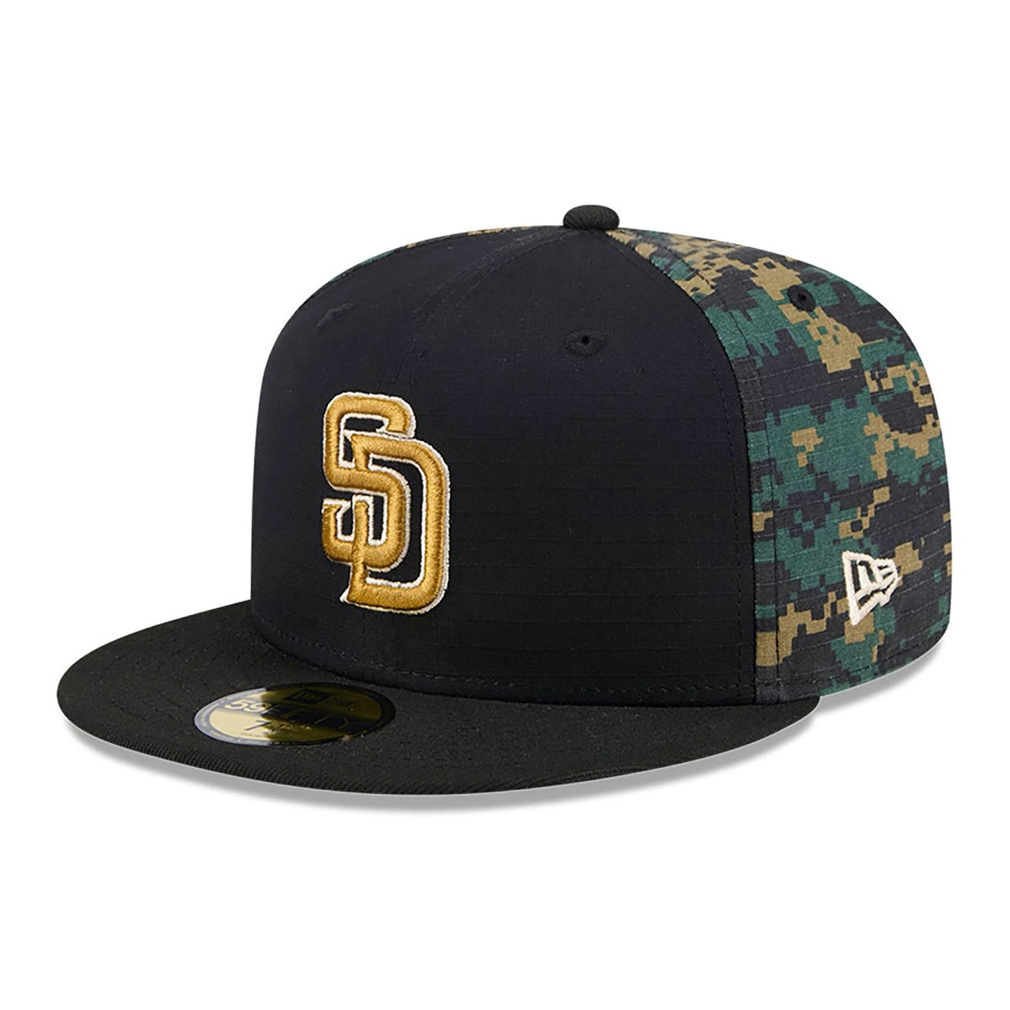 This is a San Diego Padres Digi Camo Black 59FIFTY Fitted Cap 4