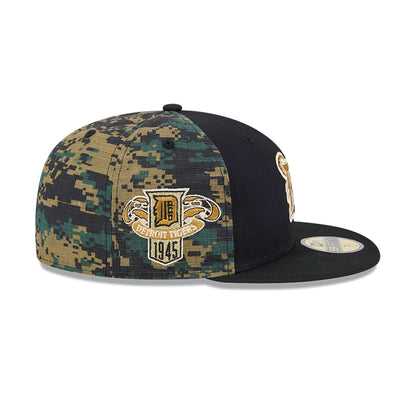 This is a Detroit Tigers Digi Camo Black 59FIFTY Fitted Cap 6