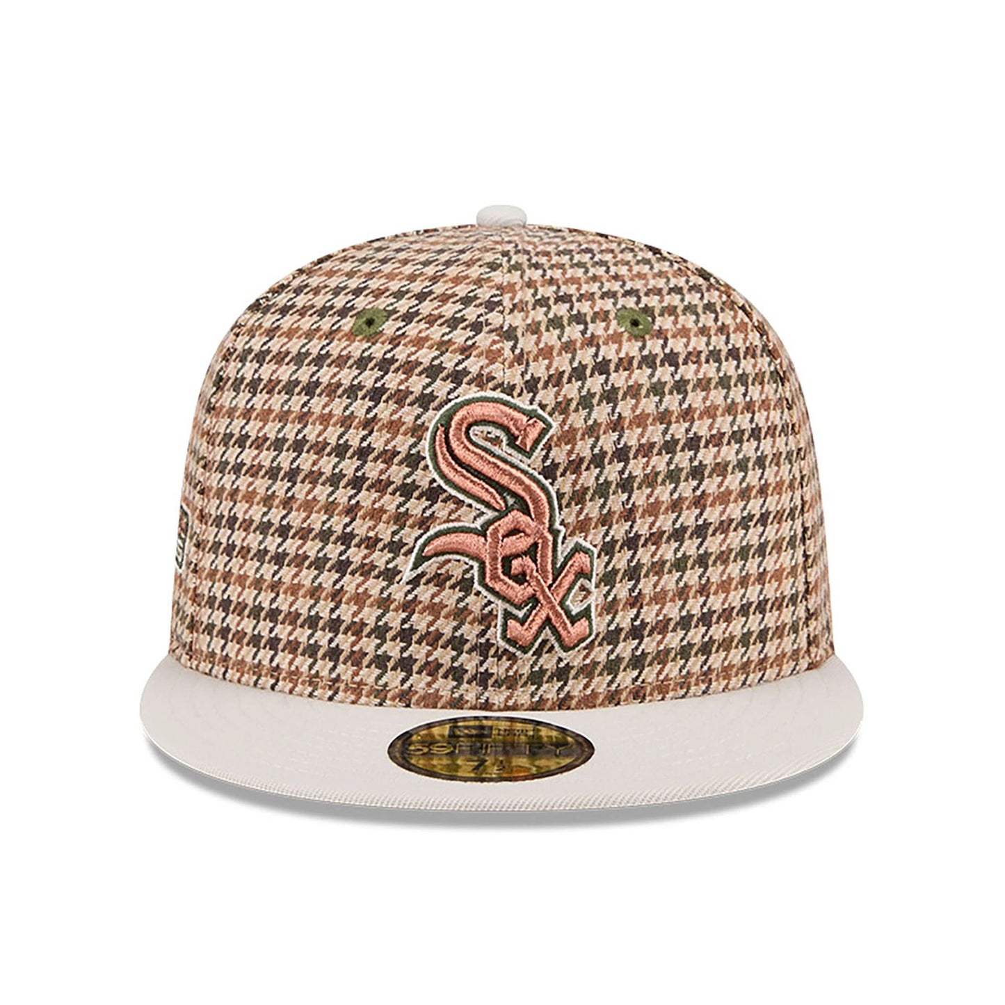 This is a Chicago White Sox Houndstooth Brown 59FIFTY Fitted Cap 3