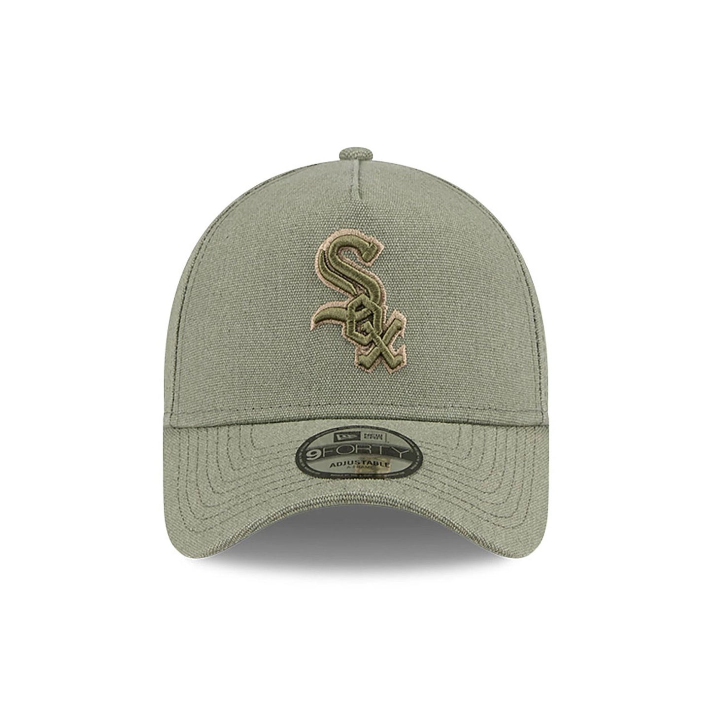 This is a Chicago White Sox Logo Essentials Green 9FORTY A-Frame Adjustable Cap 3