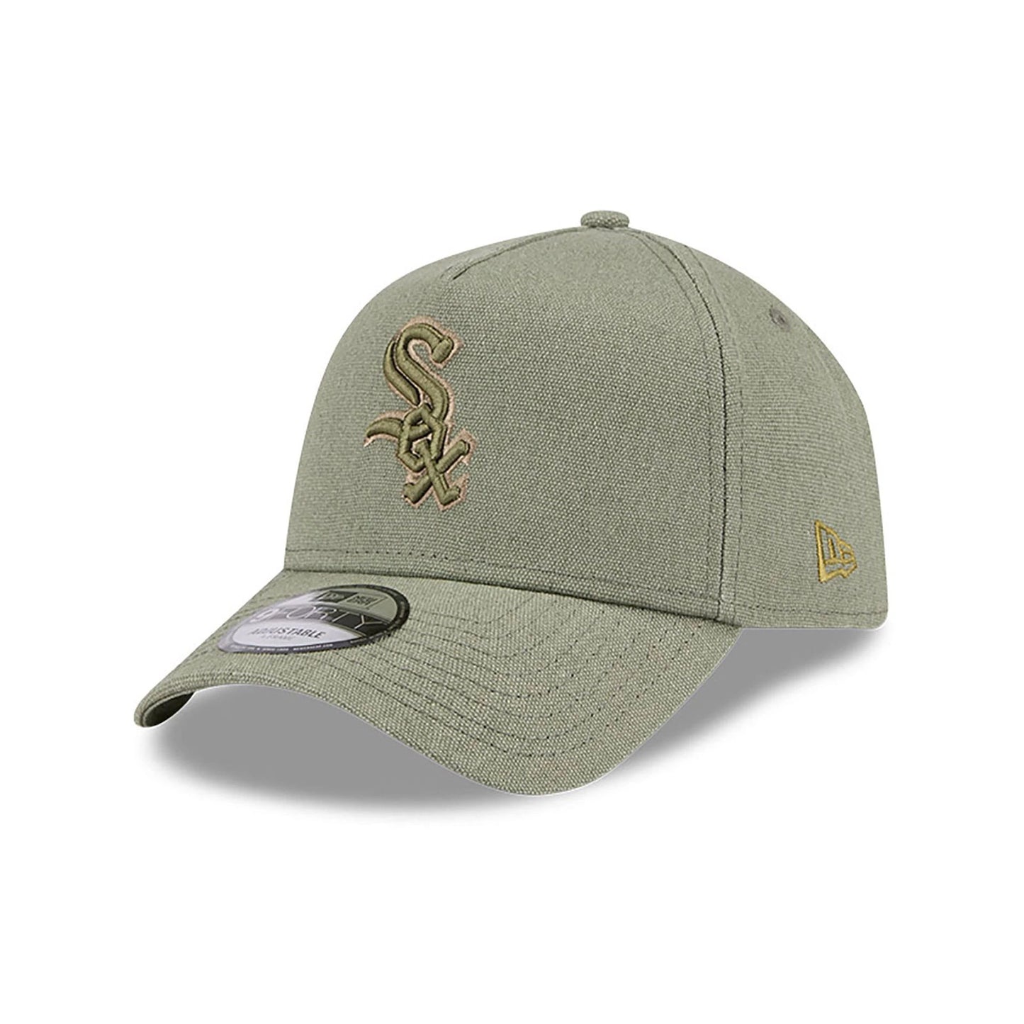 This is a Chicago White Sox Logo Essentials Green 9FORTY A-Frame Adjustable Cap 1