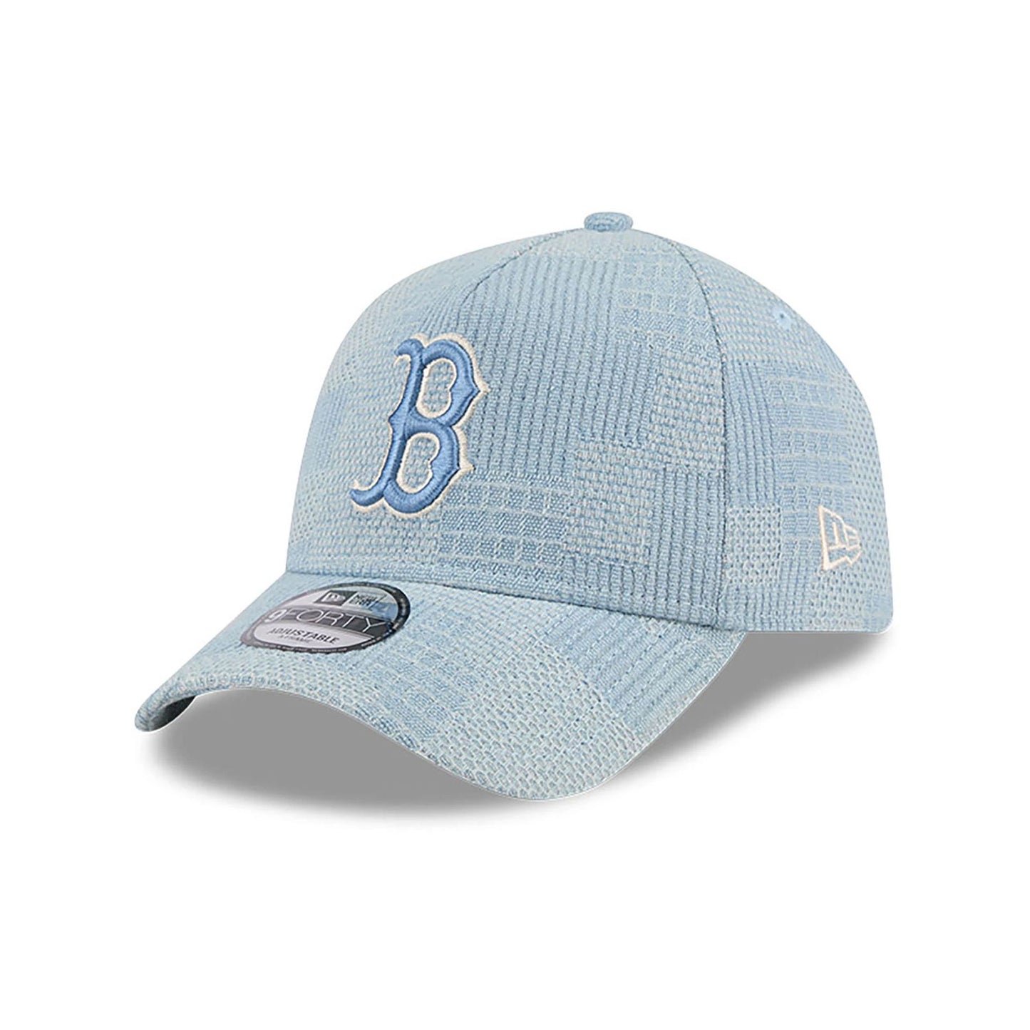 This is a Boston Red Sox Logo Essentials Open Blue 9FORTY A-Frame Adjustable Cap 1