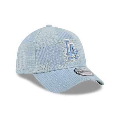 This is a LA Dodgers Logo Essentials Open Blue 9FORTY A-Frame Adjustable Cap 4