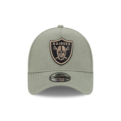 This is a Las Vegas Raiders Logo Essentials Green 9FORTY A-Frame Adjustable Cap 3