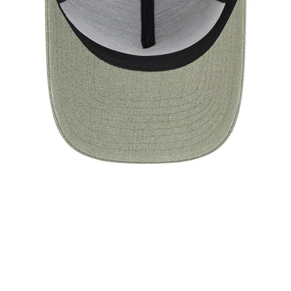 This is a Las Vegas Raiders Logo Essentials Green 9FORTY A-Frame Adjustable Cap 2