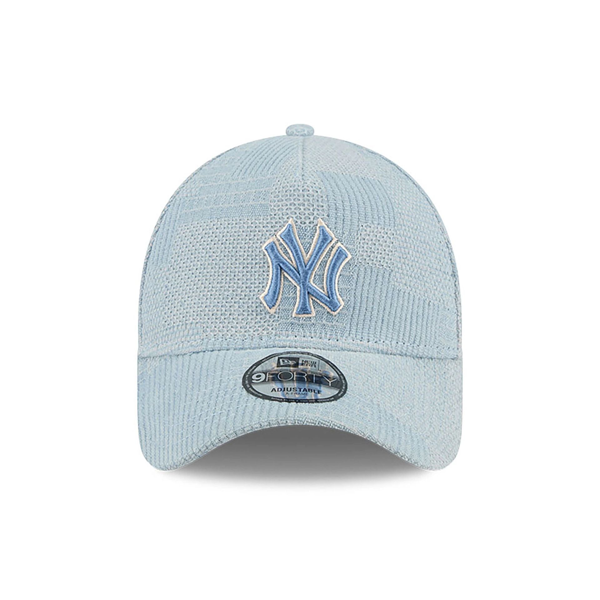 This is a New York Yankees Logo Essentials Open Blue 9FORTY A-Frame Adjustable Cap 3