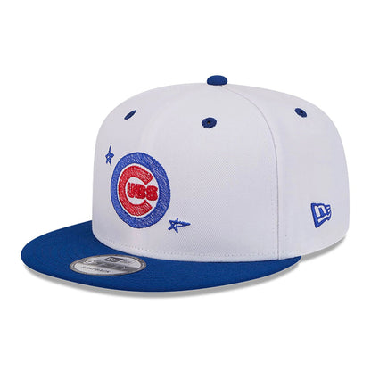 This is a Chicago Cubs Official Doodles White 9FIFTY Snapback Cap 4