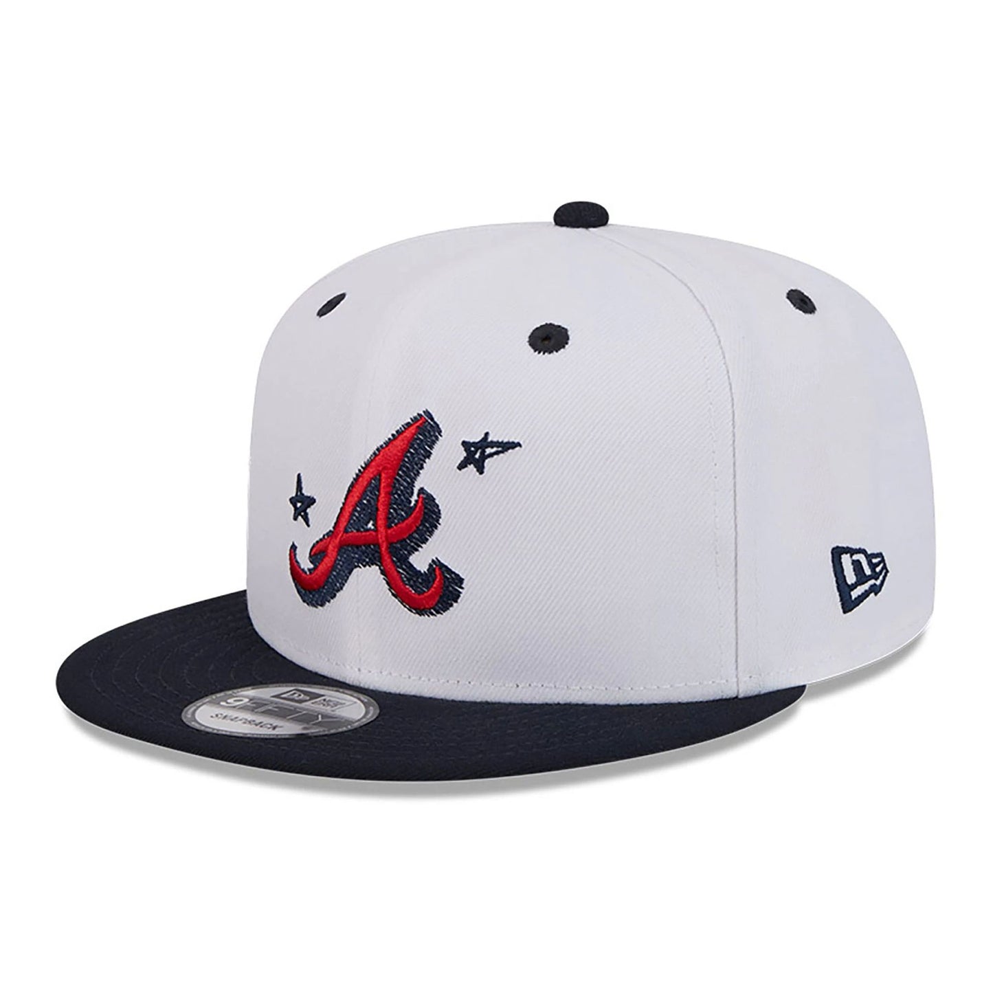 This is a Atlanta Braves Official Doodles White 9FIFTY Snapback Cap 3