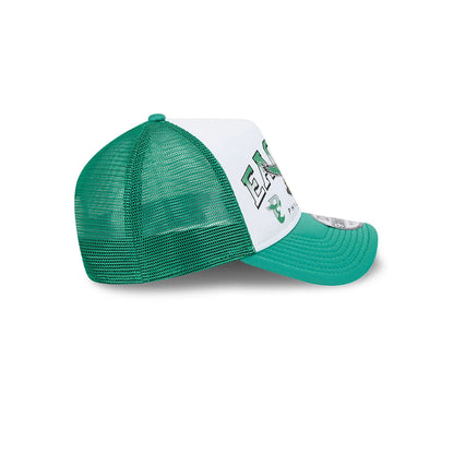 This is a Philadelphia Eagles Retro Wordmark Green 9FORTY A-Frame Trucker Adjustable Cap 6