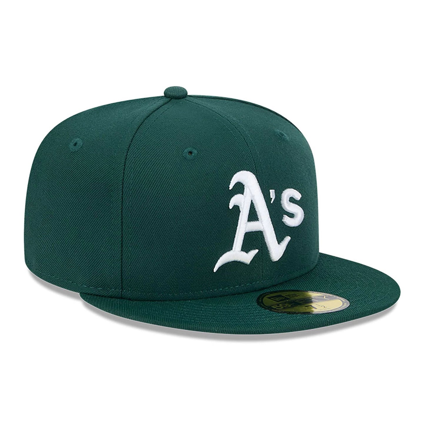 This is a Oakland Athletics Team Verbiage Dark Green 59FIFTY Fitted Cap 4