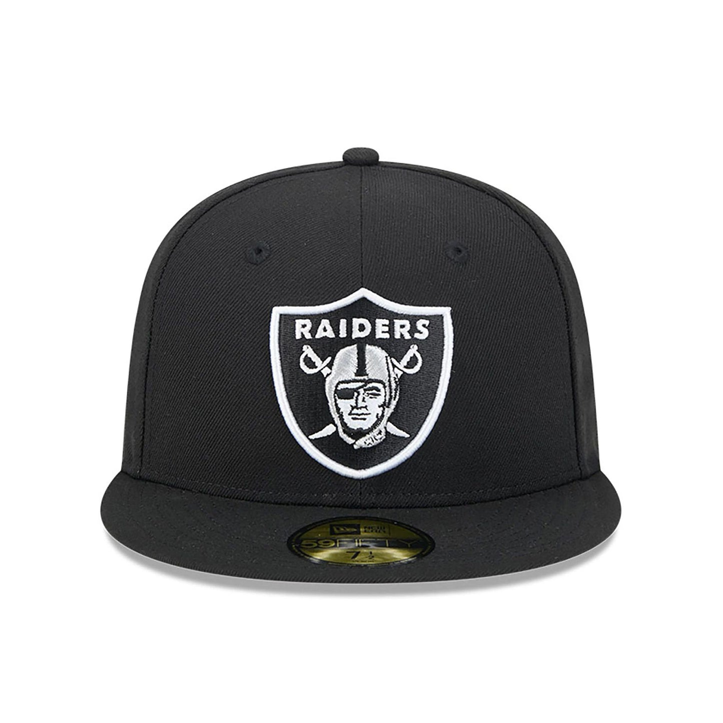 This is a Las Vegas Raiders Team Verbiage Black 59FIFTY Fitted Cap 3