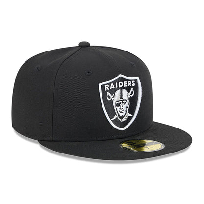 This is a Las Vegas Raiders Team Verbiage Black 59FIFTY Fitted Cap 4