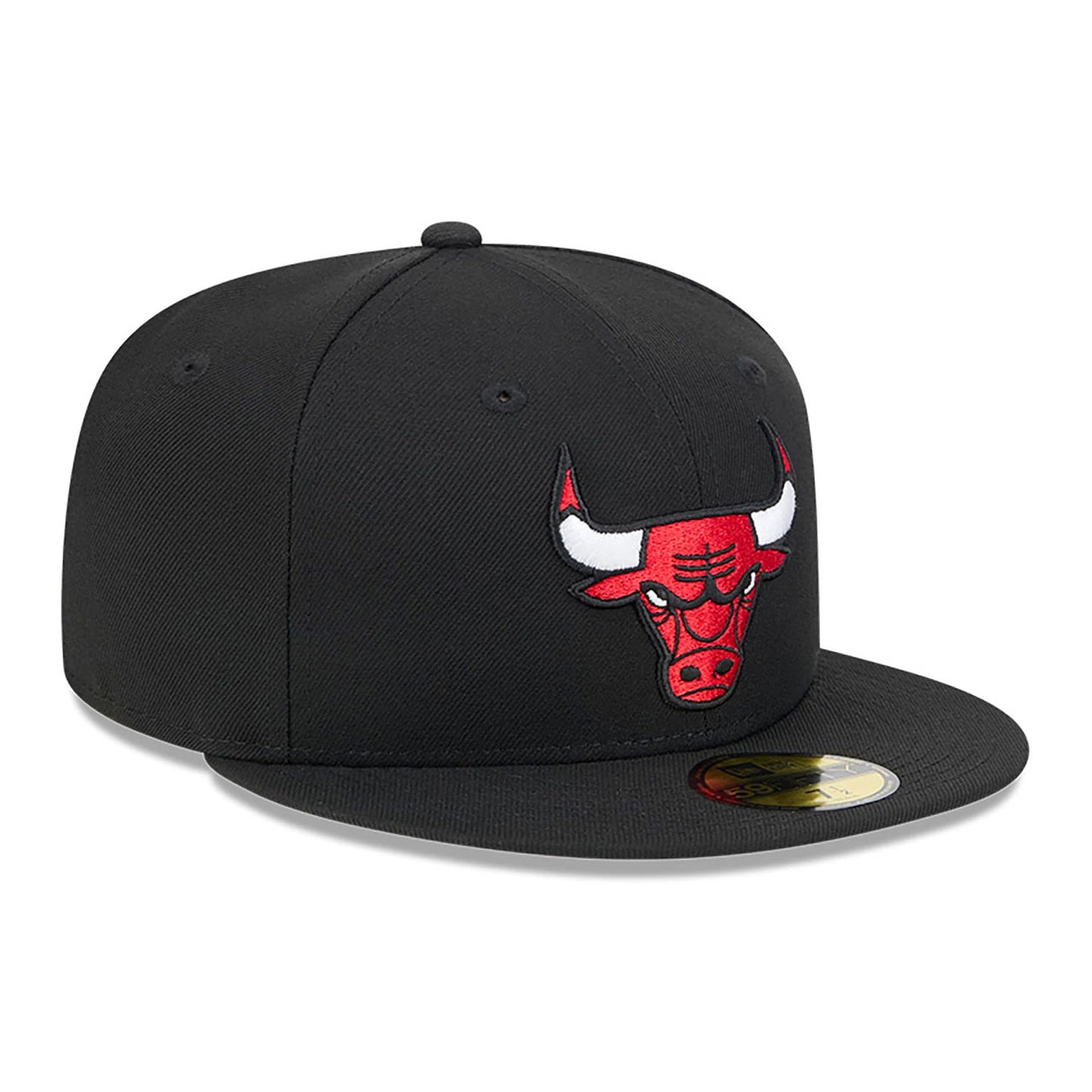 This is a Chicago Bulls Team Verbiage Black 59FIFTY Fitted Cap 3