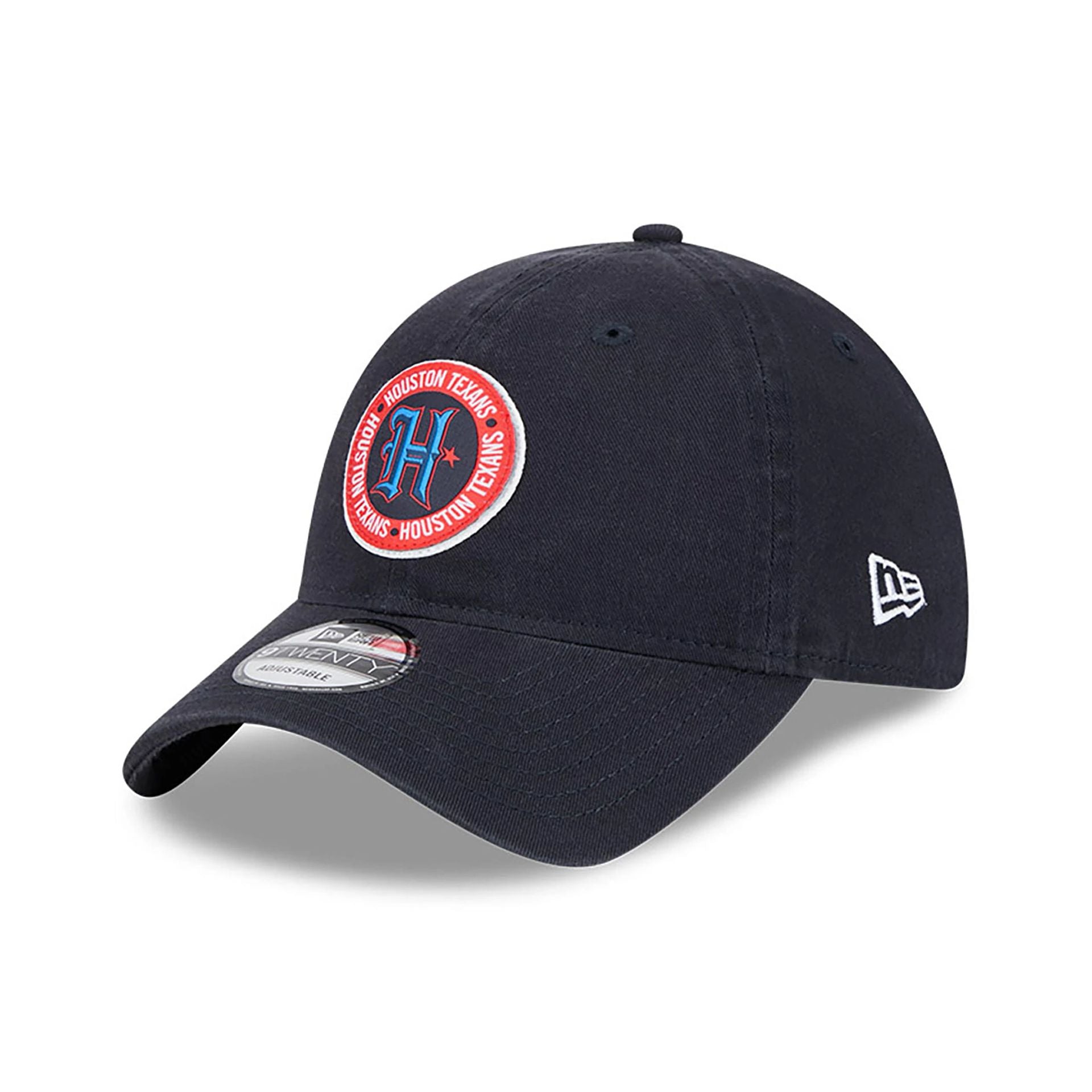 This is a Houston Texans NFL Sideline 2024 Navy 9TWENTY Adjustable Cap 2