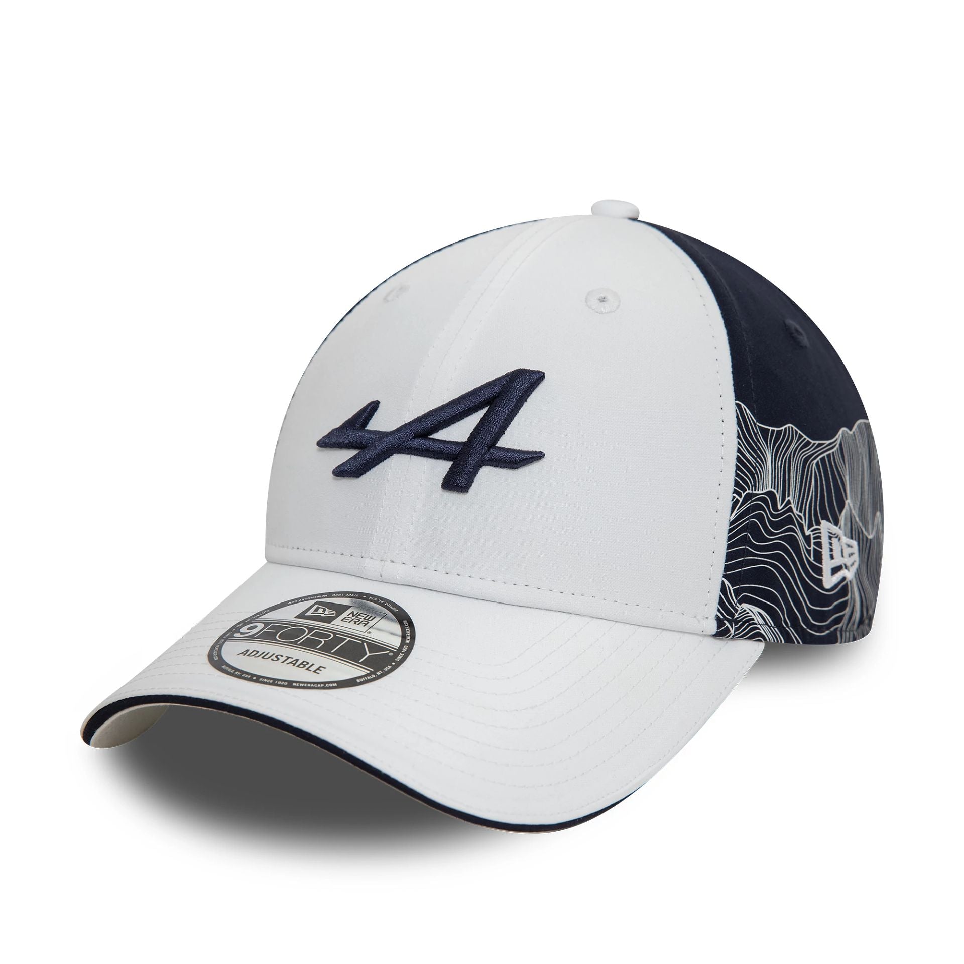 This is a Alpine Racing E Sport White 9FORTY Adjustable Cap 1